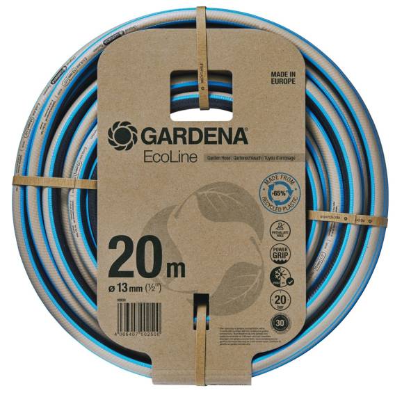 Obrázok pre Gardena 18930-20 zahradní hadice 20 m Nad zemí Plast, Termoplastický elastomer (TPE) Černá, Modrá, Šedá
