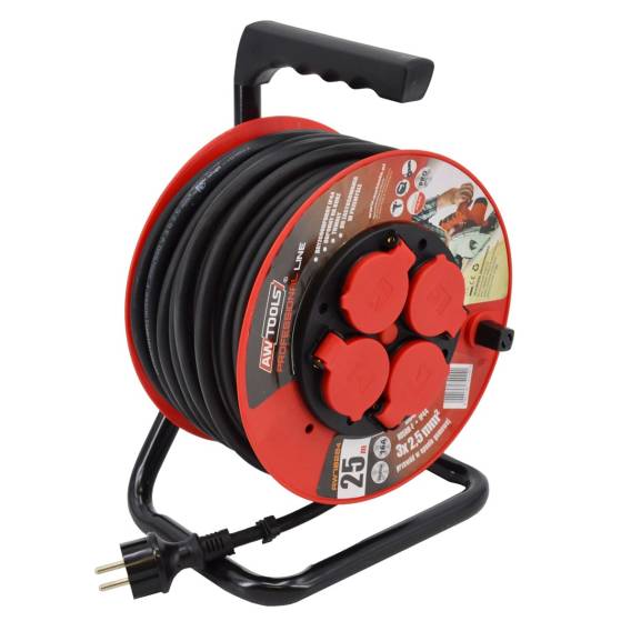 Obrázok pre AWTOOLS EXTENSION CABLE DRUM PROFESSIONAL 40m 3x1.5mm 16A/3680W/IP44