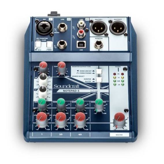 Obrázok pre Soundcraft Notepad-5 - Analogowa konsoleta mikserska