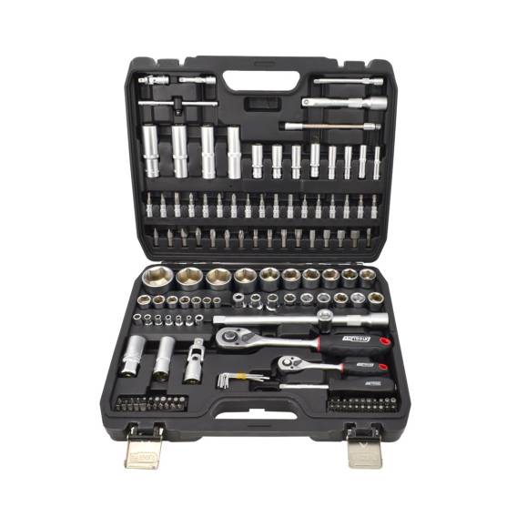Obrázok pre AWTOOLS ZESTAW KLUCZY  144el. 1/2" / 1/4" BLACK LINE