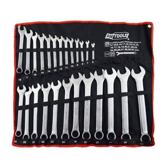 Obrázok pre AWTOOLS COMBINATION WRENCHES SET 25 pcs. /6mm-32mm/