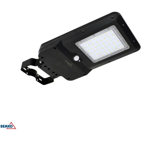 Obrázok pre SOLARNA OPRAWA ULICZNA LED BEMKO SOLGER 20W 3000LM 3000/4000/6000K IP65 CZARNA CZ. PIR