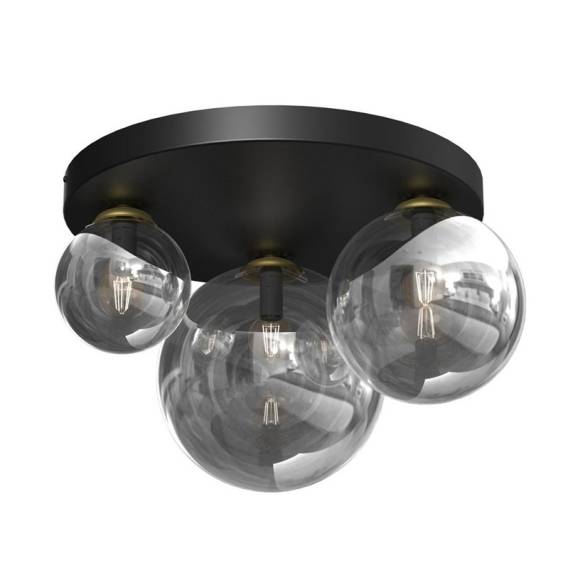 Obrázok pre CEILING LIGHT BURSA 3XE14/E27 BLACK/GOLD