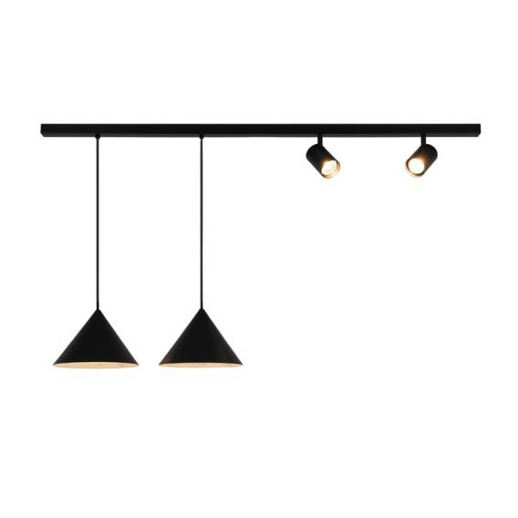 Obrázok pre PENDANT LIGHT TRIANGLE 2XE27+2XGU10 BL