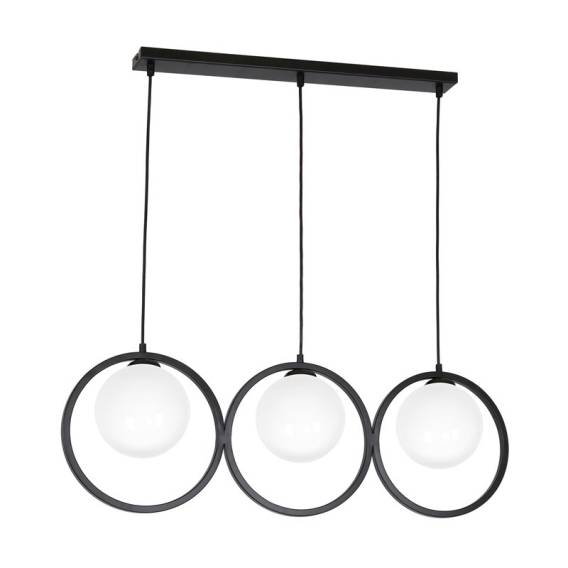 Obrázok pre PENDANT LIGHT KONYA 3XE14 BLACK/WHITE