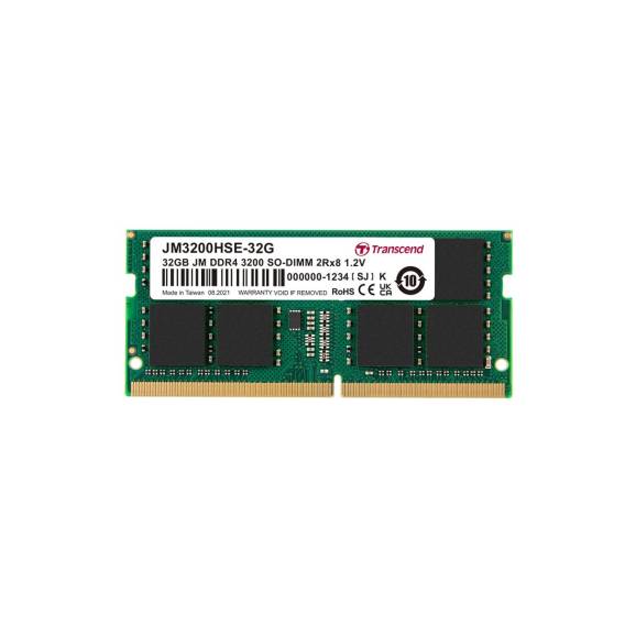 Obrázok pre Transcend JetRam JM3200HSE-32G paměťový modul 32 GB 2 x 8 GB DDR4 260-pin SO-DIMM