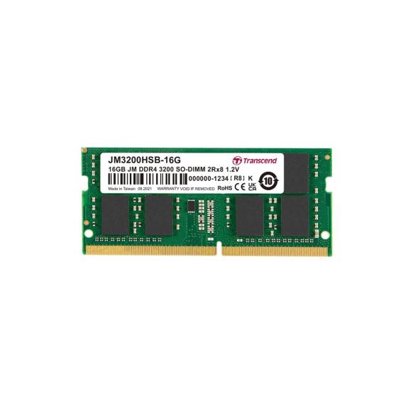 Obrázok pre Transcend JetRam JM3200HSB-16G paměťový modul 16 GB DDR4 260-pin SO-DIMM