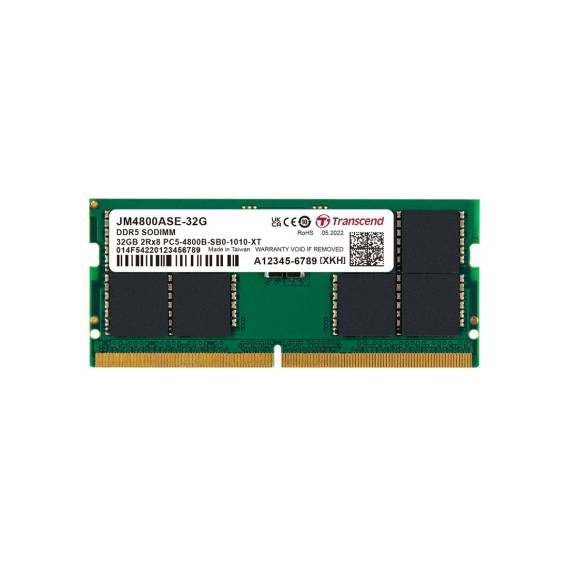Obrázok pre Transcend JetRam JM4800ASE-32G paměťový modul 32 GB 1 x 32 GB DDR5 262-pin SO-DIMM