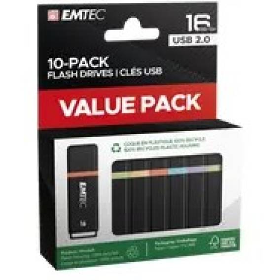 Obrázok pre Emtec K100 USB paměť 16 GB USB Typ-A 2.0 Černá, Vícebarevný