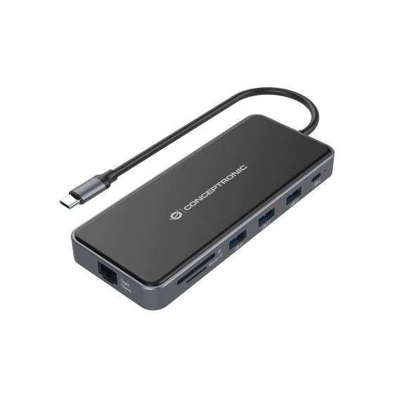 Obrázok pre Conceptronic DONN15G dokovací stanice/replikátor portů Kabel USB 3.2 Gen 1 (3.1 Gen 1) Type-C Šedá