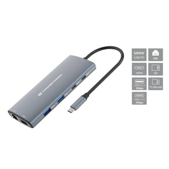 Obrázok pre Conceptronic DONN06G Kabel USB 3.2 Gen 1 (3.1 Gen 1) Type-C Šedá