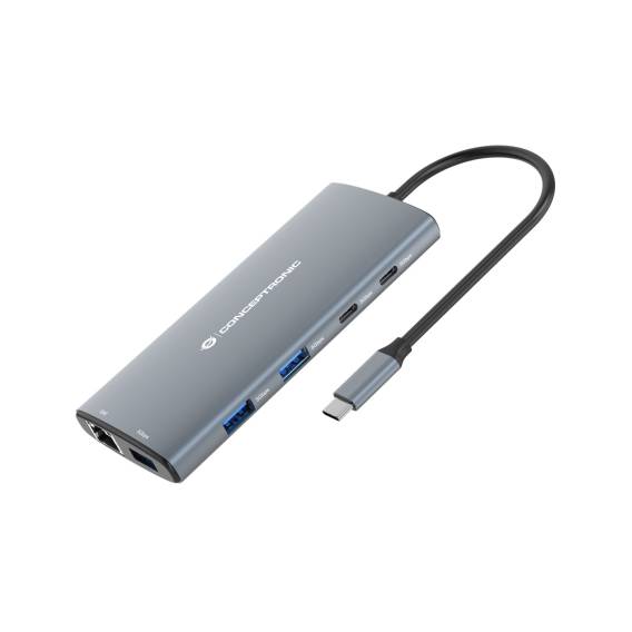 Obrázok pre Conceptronic DONN06G dokovací stanice/replikátor portů Kabel USB 3.2 Gen 1 (3.1 Gen 1) Type-C Šedá