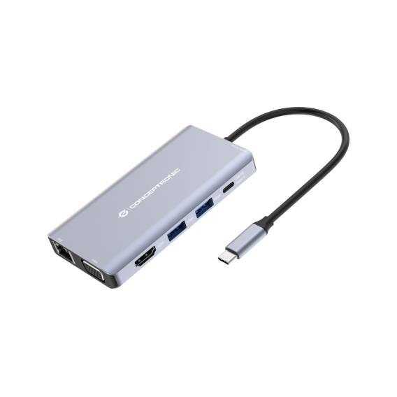 Obrázok pre Conceptronic DONN20G dokovací stanice/replikátor portů Kabel USB 3.2 Gen 1 (3.1 Gen 1) Type-C Šedá