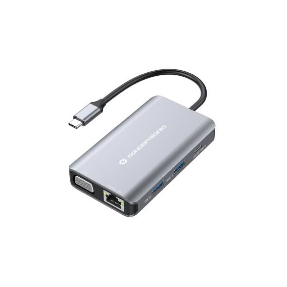 Obrázok pre Conceptronic DONN21G dokovací stanice/replikátor portů Kabel USB 3.2 Gen 1 (3.1 Gen 1) Type-C Šedá