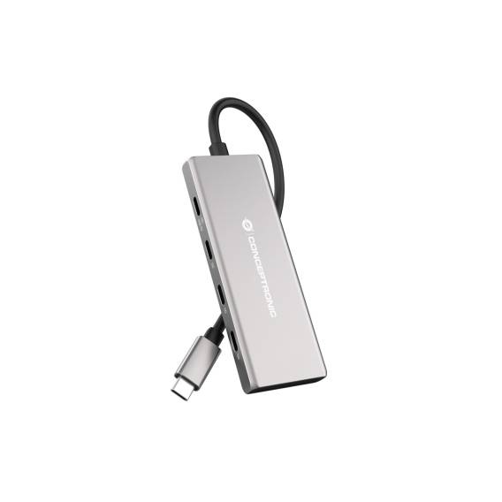 Obrázok pre Conceptronic HUBBIES17G rozbočovač rozhraní USB 3.2 Gen 2 (3.1 Gen 2) Type-C 10000 Mbit/s Šedá