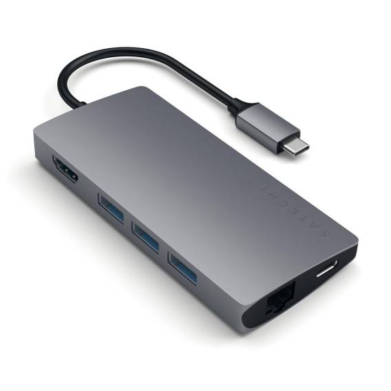 Obrázok pre Satechi Multi-Port Adapter V2 Dock st. USB 3.2 Gen 1 (3.1 Gen 1) Type-C Šedá