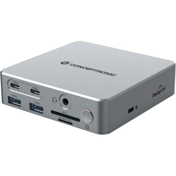 Obrázok pre Conceptronic DONN25G dokovací stanice/replikátor portů Kabel USB 3.2 Gen 2 (3.1 Gen 2) Type-C Stříbrná