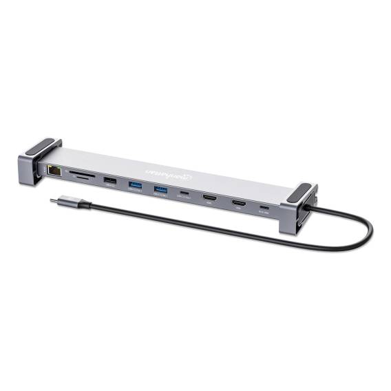 Obrázok pre Manhattan 190398 dokovací stanice/replikátor portů Kabel USB 3.2 Gen 1 (3.1 Gen 1) Type-C Šedá