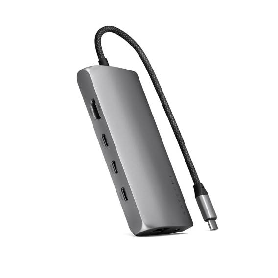 Obrázok pre Satechi ST-P8KEM dokovací stanice/replikátor portů Kabel USB 3.2 Gen 1 (3.1 Gen 1) Type-C Šedá