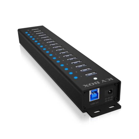 Obrázok pre ICY BOX IB-HUB1717-U3 USB 3.2 Gen 1 (3.1 Gen 1) Type-A 5000 Mbit/s Černá