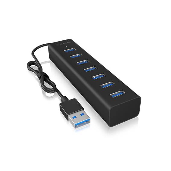 Obrázok pre ICY BOX IB-HUB1700-U3 USB 3.2 Gen 1 (3.1 Gen 1) Type-A 5000 Mbit/s Černá