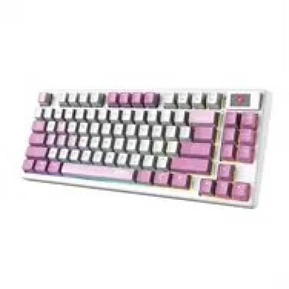 Obrázok pre MSI FORGE GK600 TKL WIRELESS VIOLET klávesnice Hraní USB + Bluetooth QWERTY Španělský Růžová, Fialová, Bílá