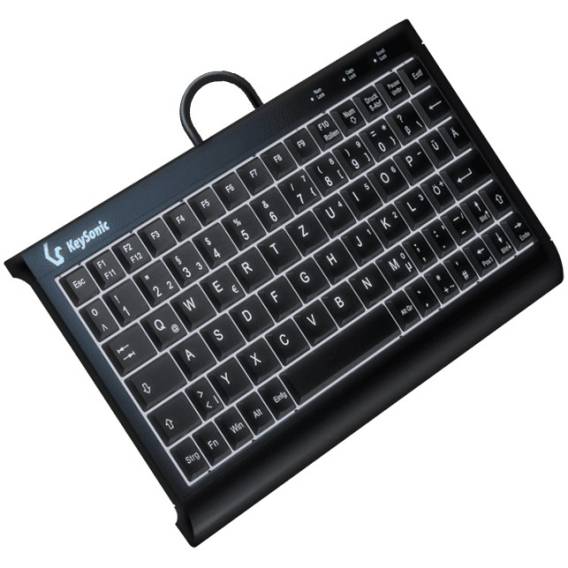 Obrázok pre KeySonic KSK-3011ELC (DE) klávesnice Domácí USB QWERTZ Německý Černá
