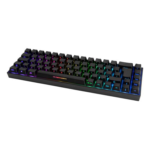 Obrázok pre Deltaco Gaming GAM-100-DE klávesnice Hraní USB + RF Wireless + Bluetooth QWERTZ Německý Černá