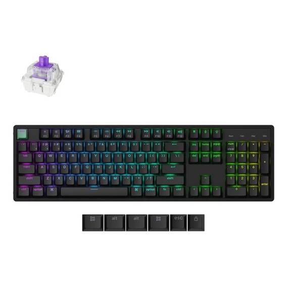 Obrázok pre Keychron K10 HE klávesnice Hraní USB + RF Wireless + Bluetooth QWERTY Anglický Černá