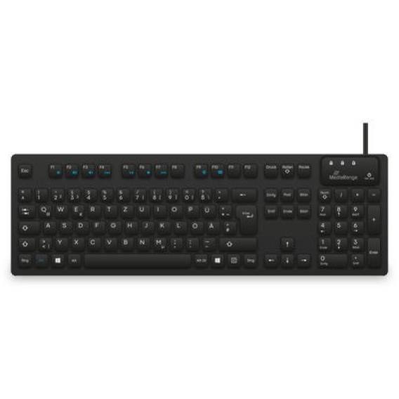Obrázok pre MediaRange MROS273 klávesnice Domov/kancelář USB QWERTZ Německý Černá