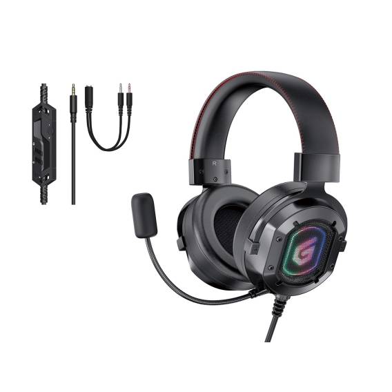 Obrázok pre Conceptronic ATHAN03B sluchátka / náhlavní souprava Sluchátka s mikrofonem Kabel Přes hlavu Hraní Černá