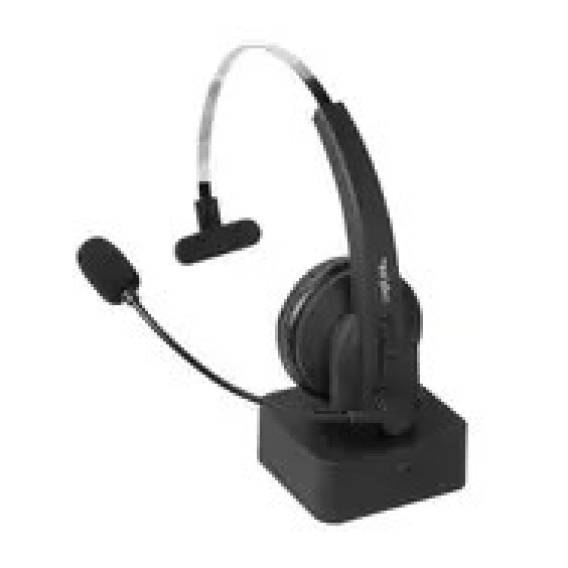 Obrázok pre LogiLink BT0059 sluchátka / náhlavní souprava Sluchátka s mikrofonem Bezdrátový Přes hlavu Kancelář / call centrum Bluetooth Nabíjecí podstavec Černá