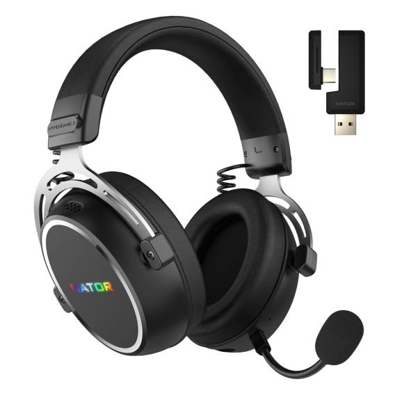 Obrázok pre HATOR Hypergang 3 Wireless Sluchátka s mikrofonem Bezdrátový Přes hlavu Hraní USB Type-C / USB Type-A Bluetooth Černá