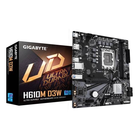 Obrázok pre GIGABYTE H610M D3W základní deska Intel H610 LGA 1700 Micro ATX