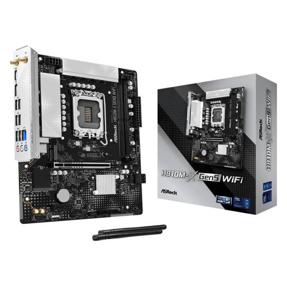 Obrázok pre Asrock H810M-X Gen5 WiFi Intel H810 LGA 1851 (Socket V1) Micro ATX