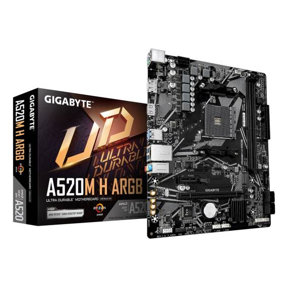 Obrázok pre GIGABYTE A520M H ARGB základní deska AMD A520 Socket AM4 Micro ATX