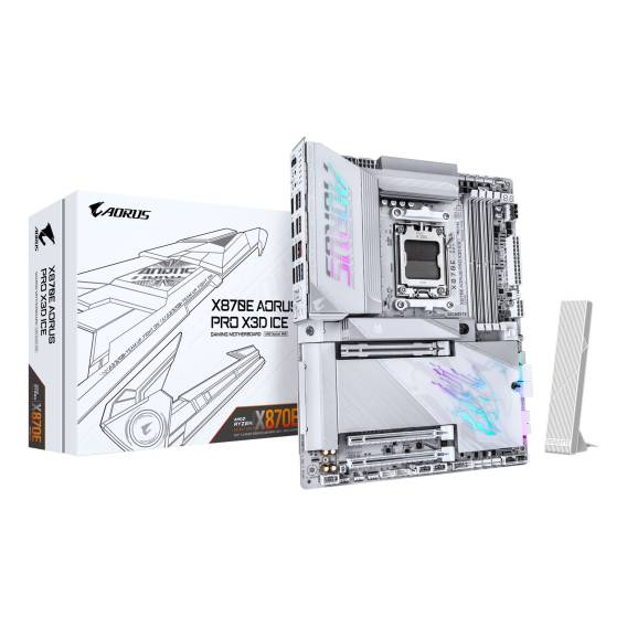 Obrázok pre GIGABYTE X870E AORUS PRO X3D ICE AMD X870E Zásuvka AM5 ATX