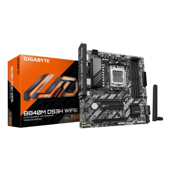 Obrázok pre GIGABYTE B840M DS3H WIFI6 AMD B840 Zásuvka AM5 Micro ATX