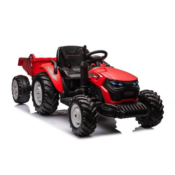Obrázok pre KIDS ELEC TRACTOR WITH TRAILER HATIS RED