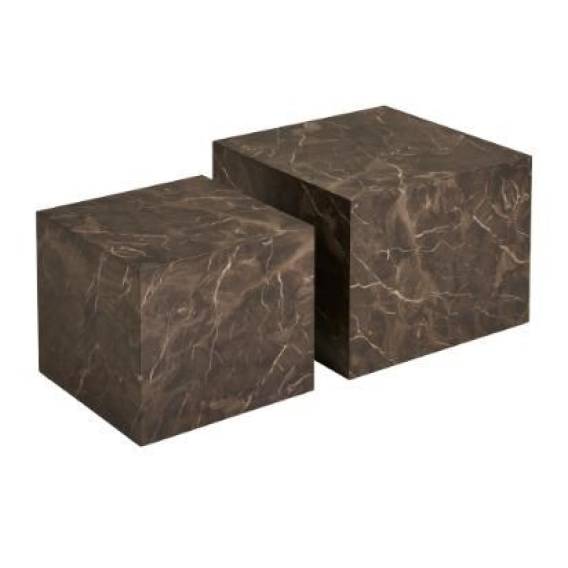 Obrázok pre COFFEE TABLE BROWN SET 40X40X36 50X50X40