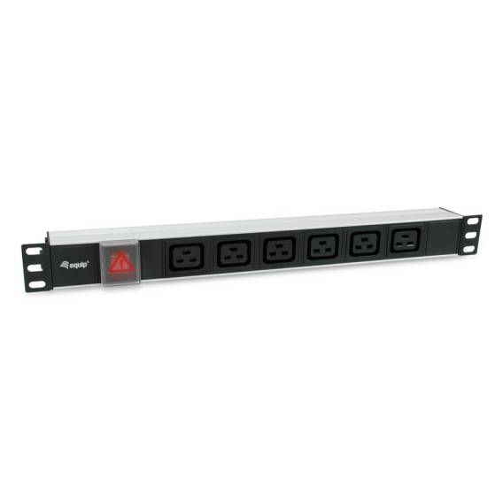 Obrázok pre Equip 333319 napěťová distribuční jednotka (PDU) 6 AC zásuvky / AC zásuvek 1U Černá