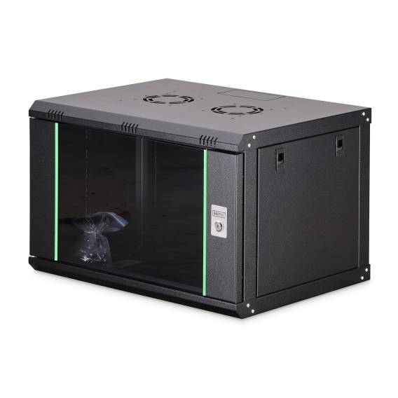 Obrázok pre Digitus DN-19 07-U-EC-SW rack 7U Nástěnný regál Černá