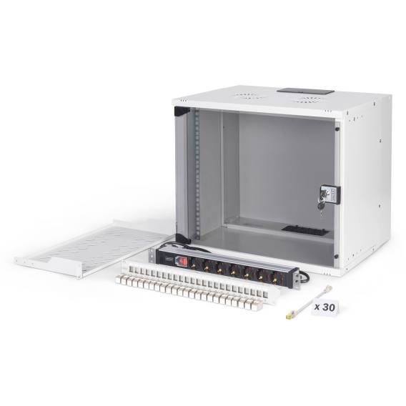 Obrázok pre Digitus DN-49204-SET rack 9U Nástěnný regál Šedá