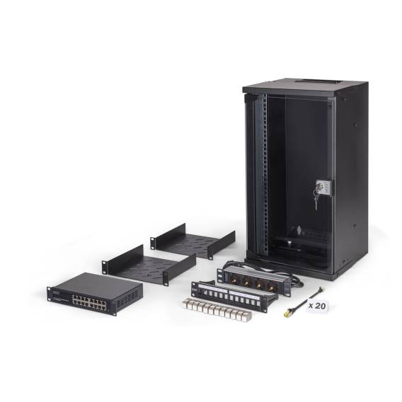 Obrázok pre Digitus DN-49105-SET rack 12U Nástěnný regál Černá