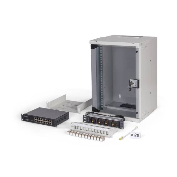 Obrázok pre Digitus DN-49102-SET rack 9U Nástěnný regál Šedá
