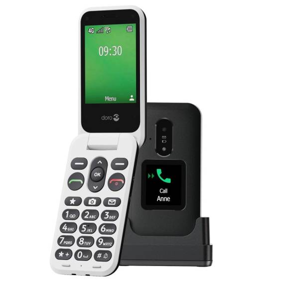 Obrázok pre Doro Leva E30 7,11 cm (2.8") 142,7 g Černá, Bílá Klasický telefon