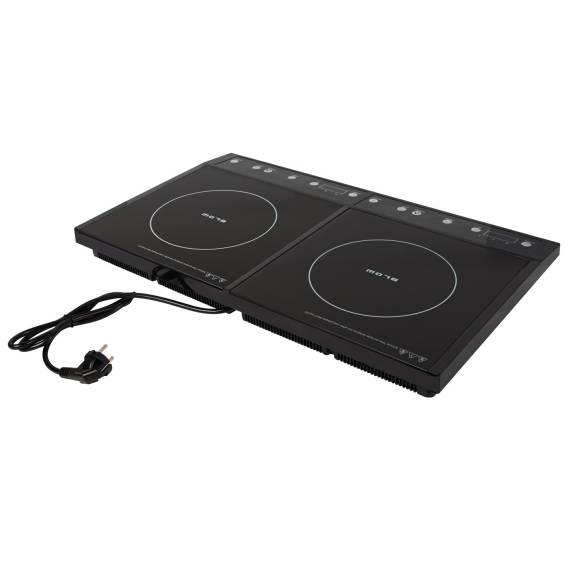 Obrázok pre Indukční vařič, nastavitelná plotýnka se dvěma hořáky, 2000 W + 2000 W foukací tryska