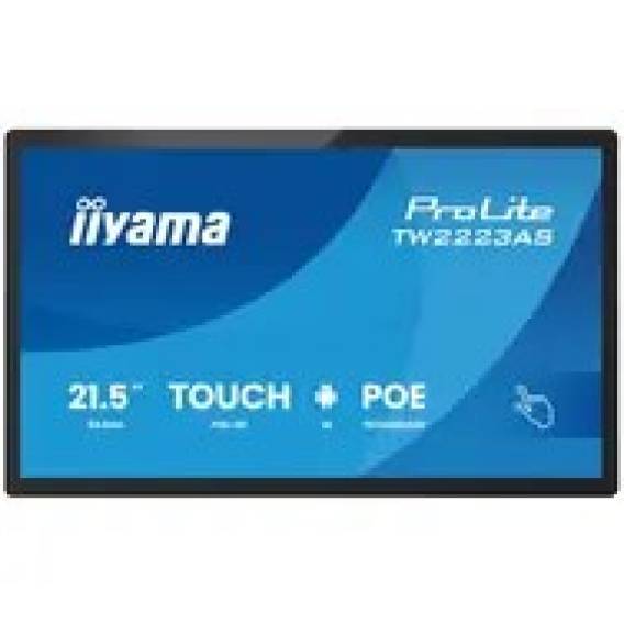 Obrázok pre iiyama TW2223AS-B3P sdělovací displej Interaktivní plochý panel 54,6 cm (21.5") Wi-Fi 450 cd/m² Full HD Černá Dotyková obrazovka Zabudovaný procesor Android 24/7
