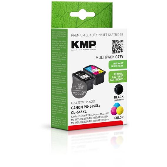Obrázok pre KMP C97V inkoustová náplň 2 kusů Kompatibilní Vysoká (XL) výtěžnost Černá, Azurová, Purpurová, Žlutá