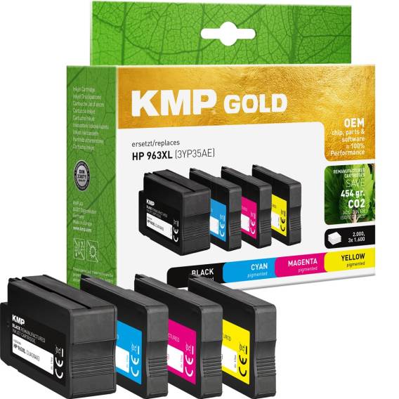Obrázok pre KMP 1766,6005 inkoustová náplň 4 kusů Kompatibilní Vysoká (XL) výtěžnost Černá, Azurová, Purpurová, Žlutá